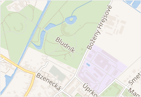 Bludník v obci Strážnice - mapa ulice