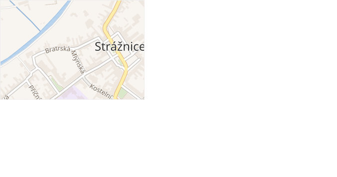Bratrská v obci Strážnice - mapa ulice