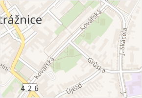 Dřevárka v obci Strážnice - mapa ulice
