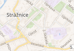 Grůska v obci Strážnice - mapa ulice