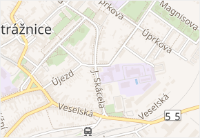 J. Skácela v obci Strážnice - mapa ulice