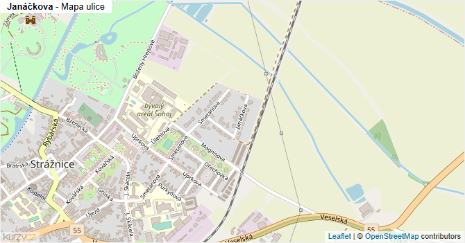 Janáčkova - mapa ulice