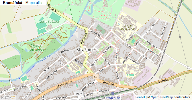 Kramářská - mapa ulice