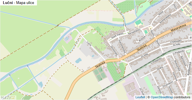 Luční - mapa ulice