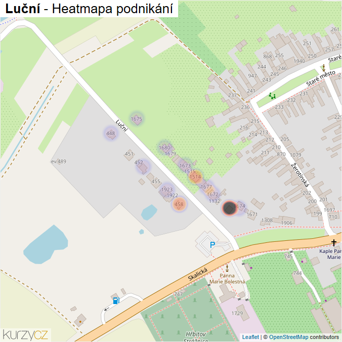 Mapa Luční - Firmy v ulici.