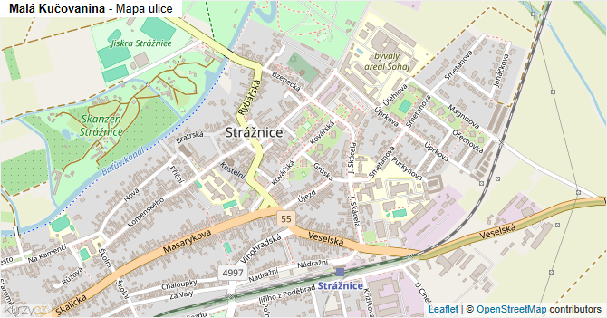 Malá Kučovanina - mapa ulice