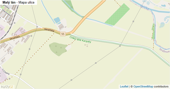 Malý lán - mapa ulice