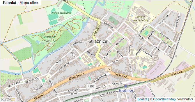 Panská - mapa ulice