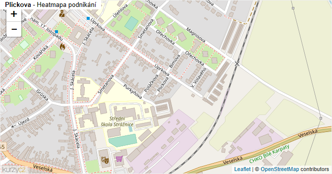 Plickova - mapa podnikání