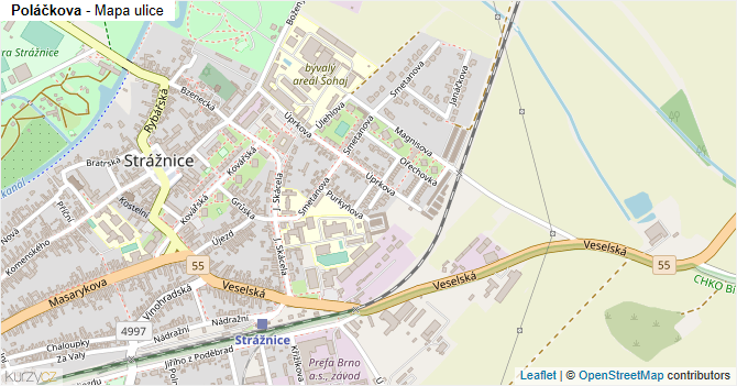 Poláčkova - mapa ulice