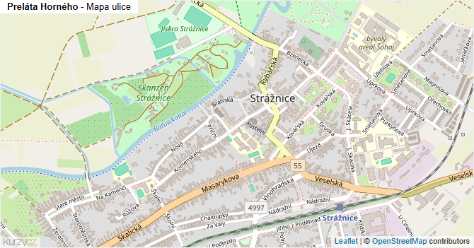 Preláta Horného - mapa ulice