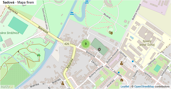 Sadová - mapa firem