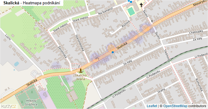 Skalická - mapa podnikání