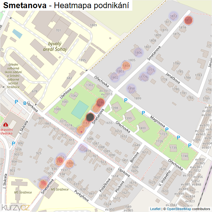 Mapa Smetanova - Firmy v ulici.