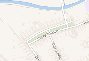 Staré město v obci Strážnice - mapa ulice