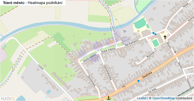 Staré město - mapa podnikání