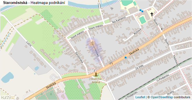 Staroměstská - mapa podnikání
