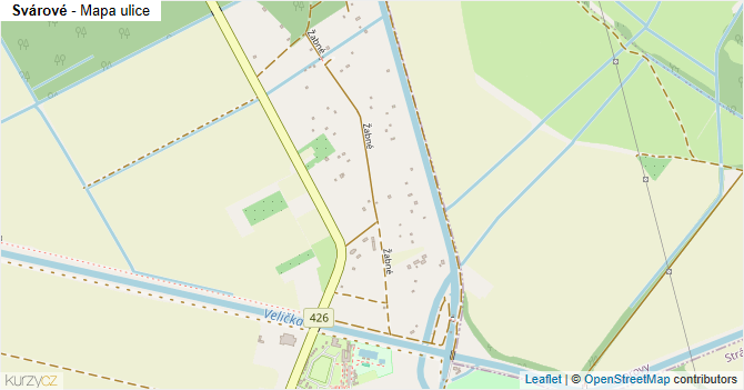 Svárové - mapa ulice