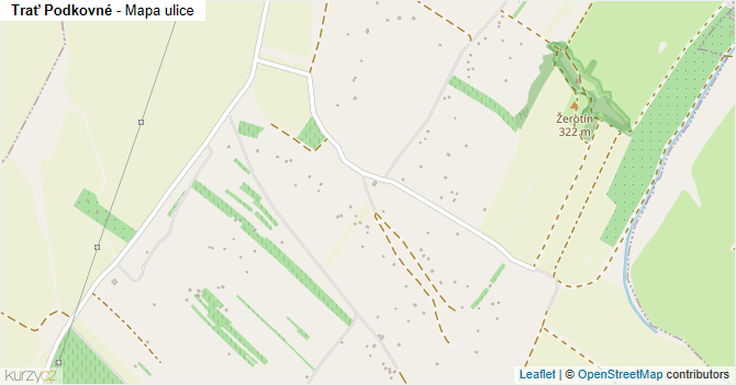 Trať Podkovné - mapa ulice
