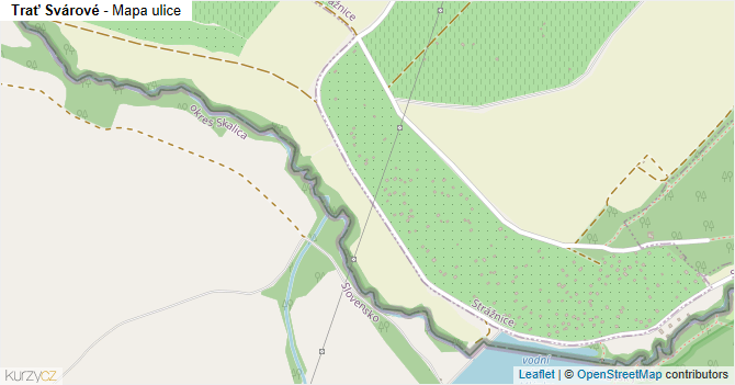 Trať Svárové - mapa ulice