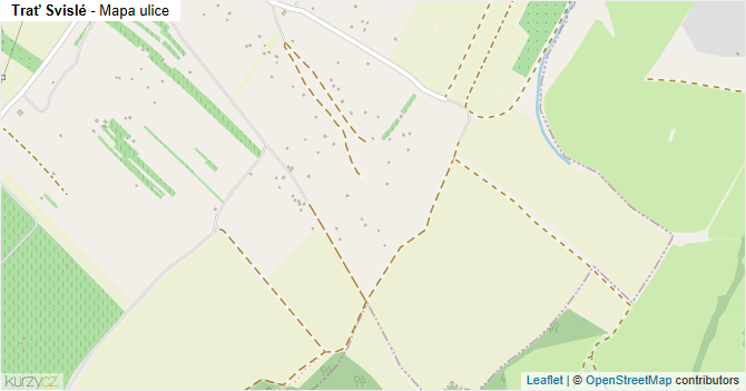 Trať Svislé - mapa ulice