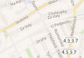 U Podjezdu v obci Strážnice - mapa ulice