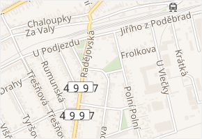 U Prachovny v obci Strážnice - mapa ulice
