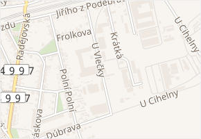 U Vlečky v obci Strážnice - mapa ulice