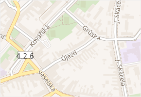Újezd v obci Strážnice - mapa ulice