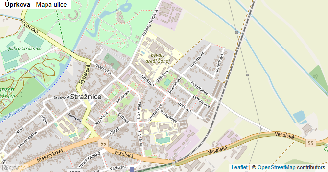 Úprkova - mapa ulice