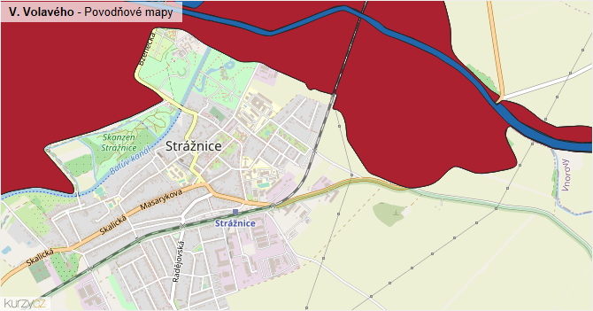 V. Volavého - záplavové mapy stoleté vody