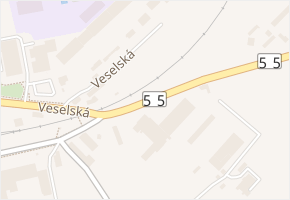 Veselská v obci Strážnice - mapa ulice
