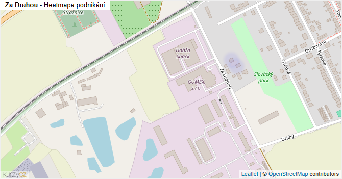 Za Drahou - mapa podnikání