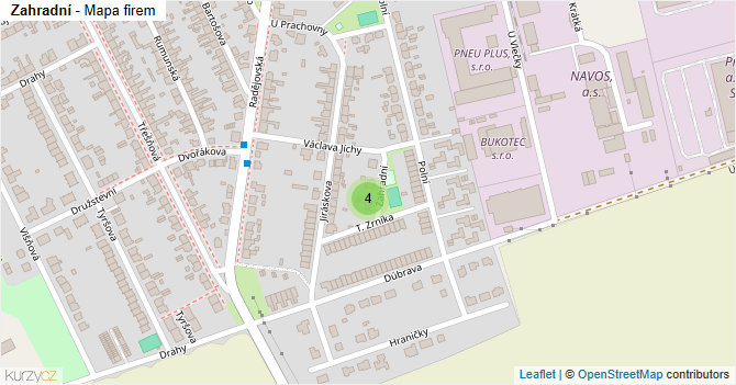 Zahradní - mapa firem