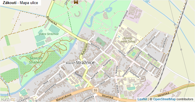 Zákoutí - mapa ulice