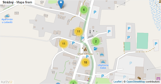 Strážný - mapa firem