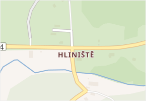 Hliniště v obci Strážný - mapa části obce