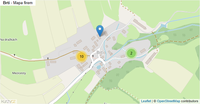 Brtí - mapa firem