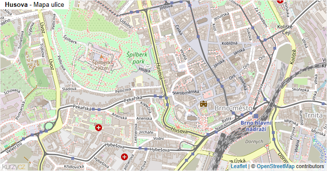 Husova - mapa ulice