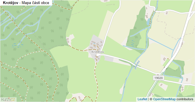 Krotějov - mapa části obce
