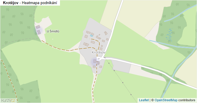 Krotějov - mapa podnikání