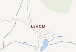 Lehom v obci Strážov - mapa části obce