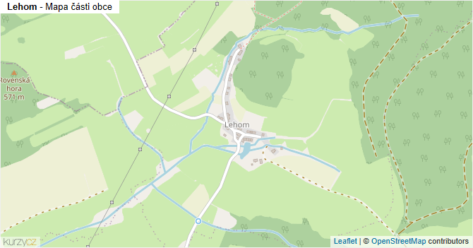 Lehom - mapa části obce