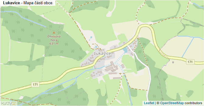 Lukavice - mapa části obce