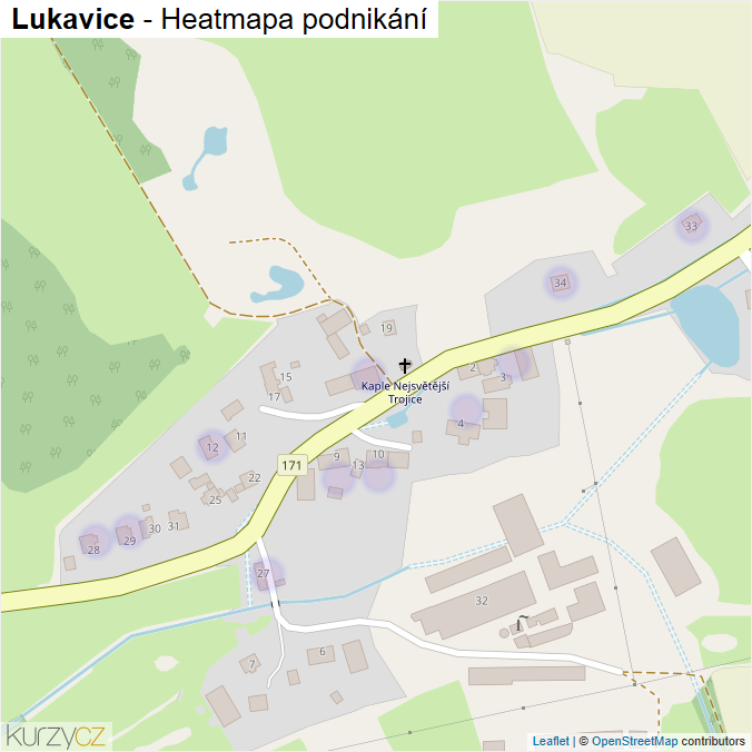 Mapa Lukavice - Firmy v části obce.