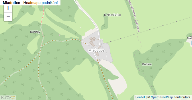 Mladotice - mapa podnikání