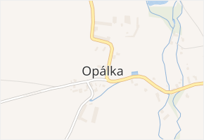 Opálka v obci Strážov - mapa části obce