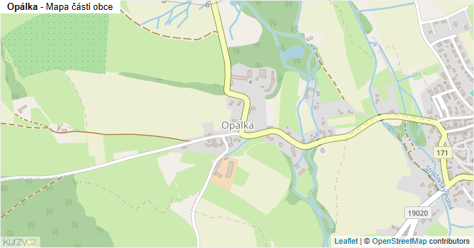 Opálka - mapa části obce