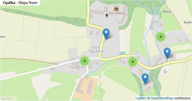 Opálka - mapa firem