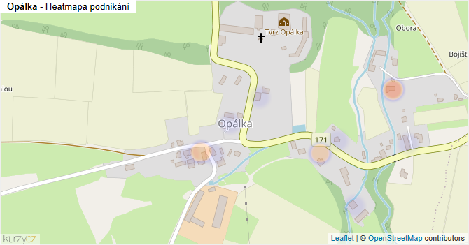 Opálka - mapa podnikání